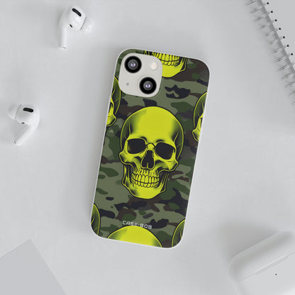 Neon Schädel Camo iPhone 13 mini Case - Soft