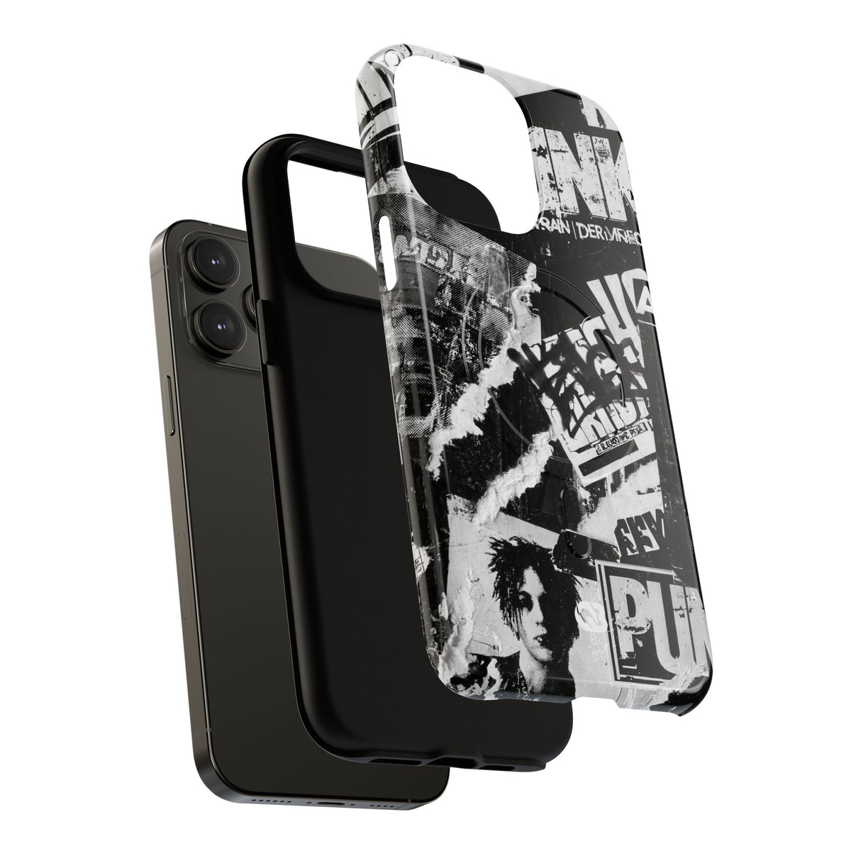 Underground Punk Collage · Tough 2.0 Magnetic Phone Case for iPhone · Black