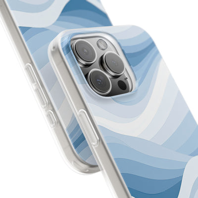 Blue Lite Phone Case for iPhone - Glacial Indigo Flow