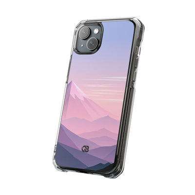 Alpine Twilight · Clear Impact Magnetic Phone Case for iPhone ·  Pink
