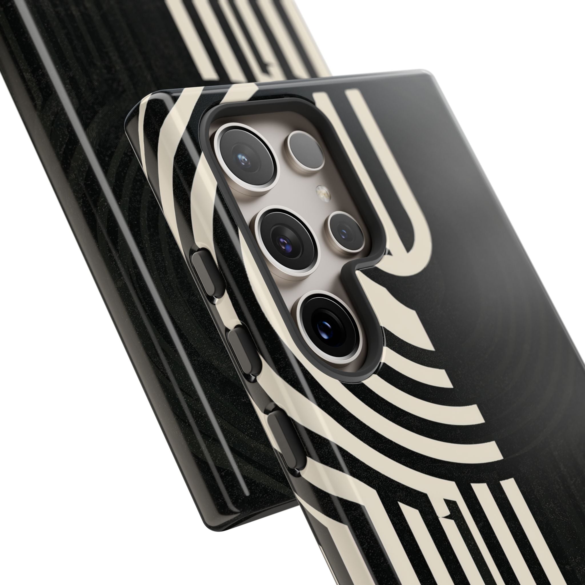 Beige Tough Phone Case for Samsung - Monolith Ivory Signal