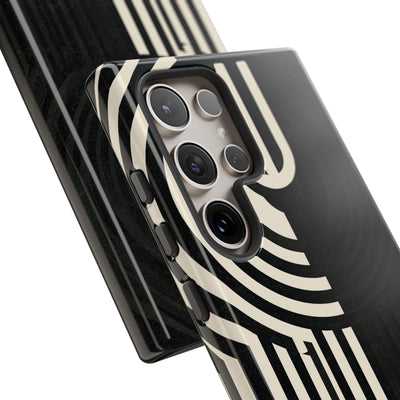 Beige Tough Phone Case for Samsung - Monolith Ivory Signal