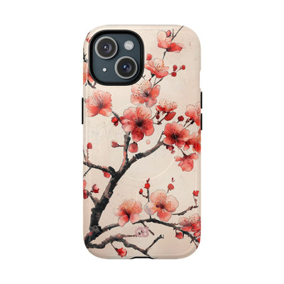 Crimson Silk Flora · Tough+ Custodia per iPhone · Magsafe