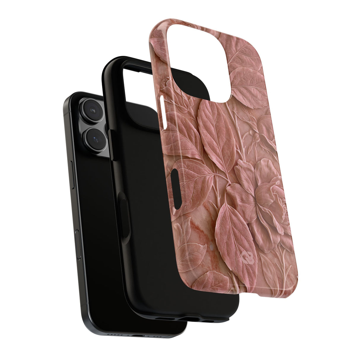 Blush Rose Relief · Tough Phone Case for iPhone · Pink