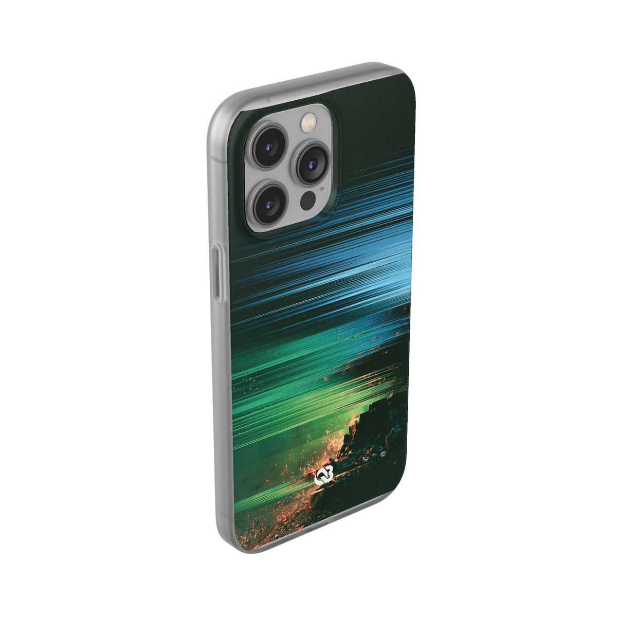 Digital Shoreline Drift · Lite Phone Case for iPhone ·  Teal