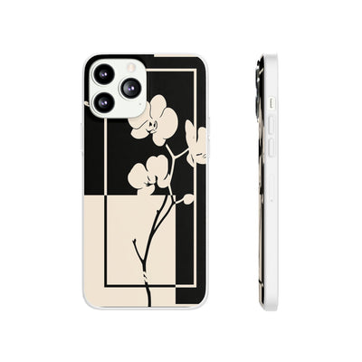 Geometric Orchid Bloom · Lite Phone Case for iPhone ·  Black