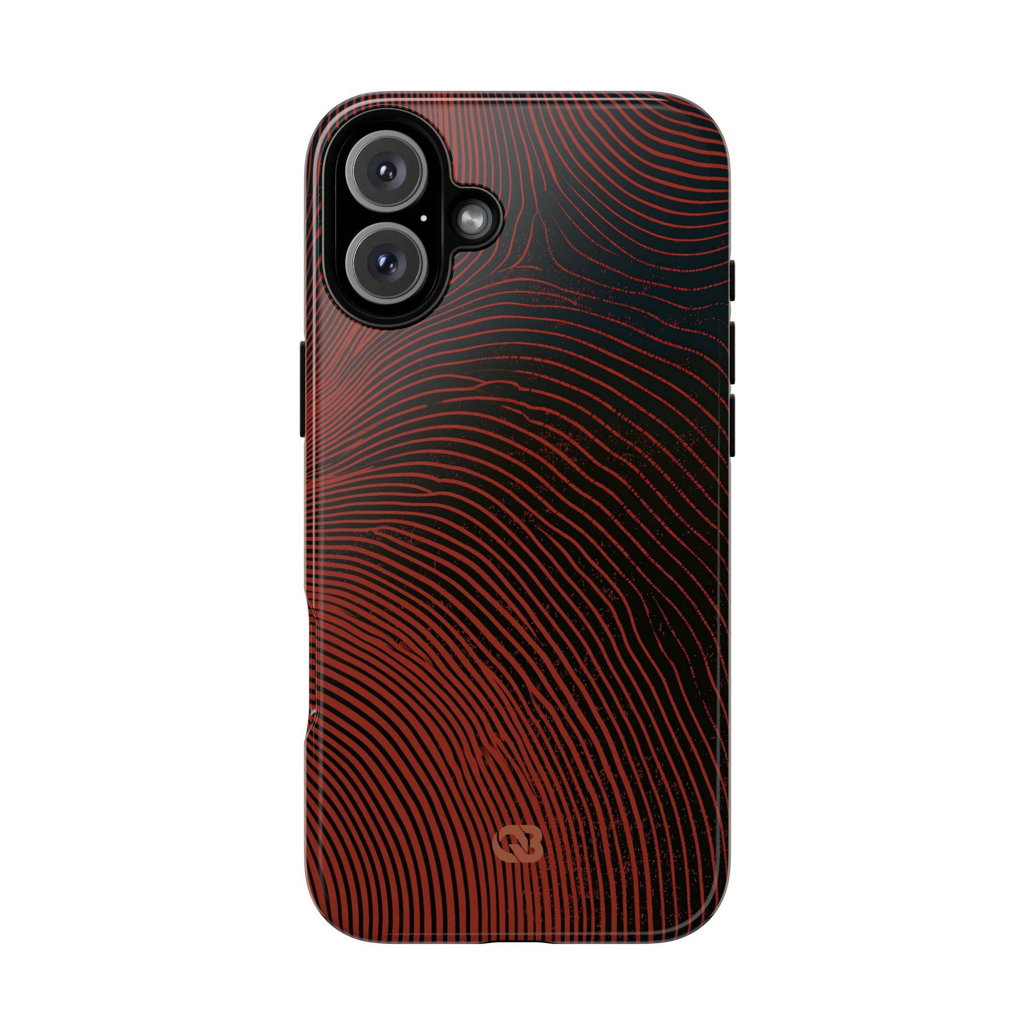 Red Tough Phone Case for iPhone - Terracotta Nerve Map