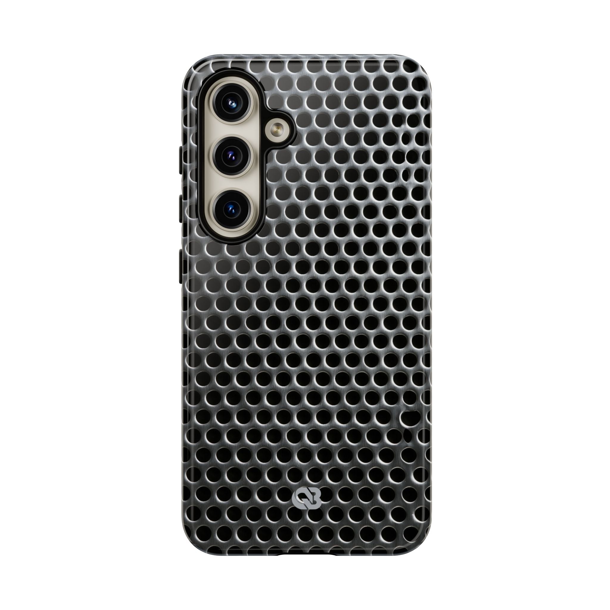 Silver Tough Phone Case for Samsung - Brutalist Steel Mesh
