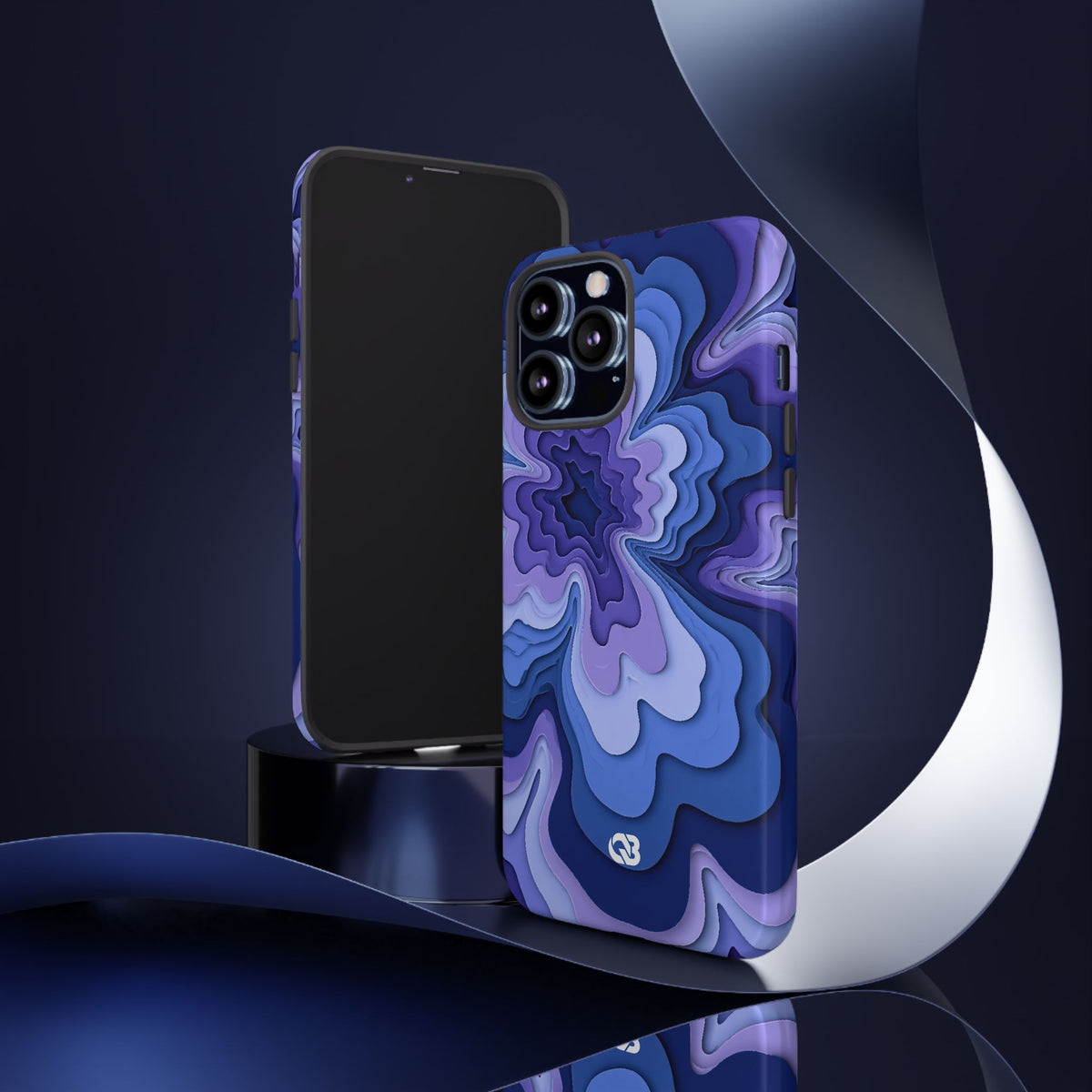 Periwinkle Strata Bloom · Tough Phone Case for iPhone · Purple