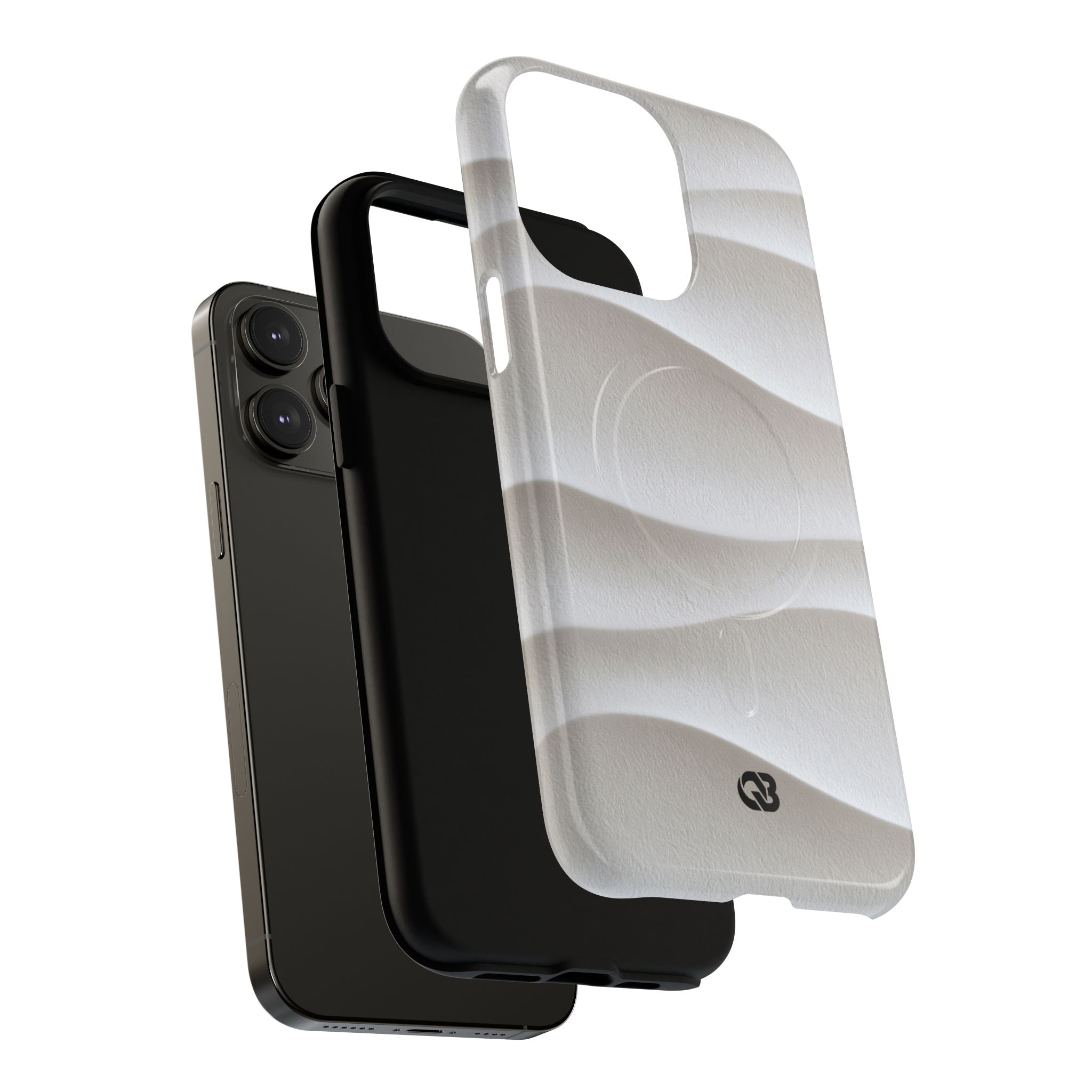 White Tough 2.0 Magsafe Phone Case for iPhone - Arctic Flow Ridges