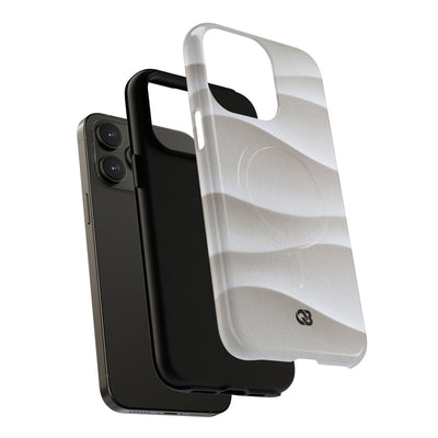 White Tough 2.0 Magsafe Phone Case for iPhone - Arctic Flow Ridges
