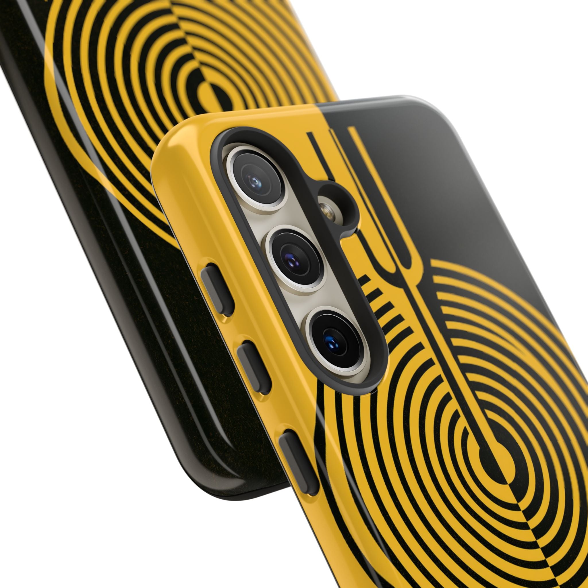 Yellow Tough Phone Case for Samsung - Voltage Sector Pulse