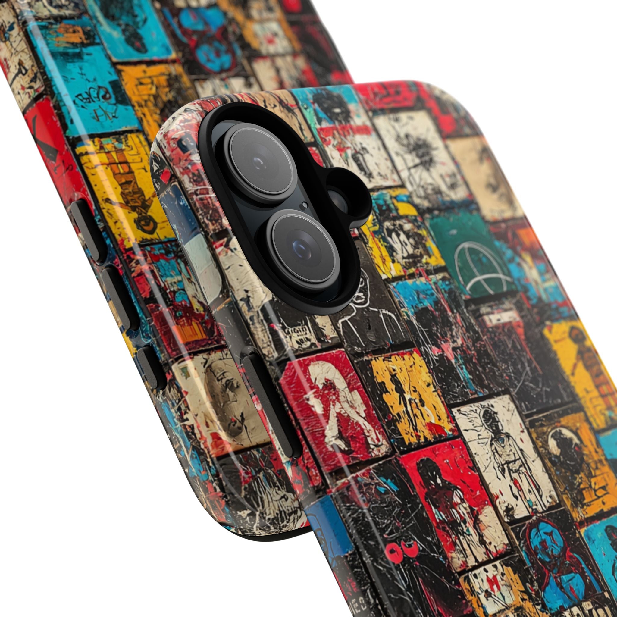 Sketch Grid Crimson iPhone 16 Plus Case - Tough