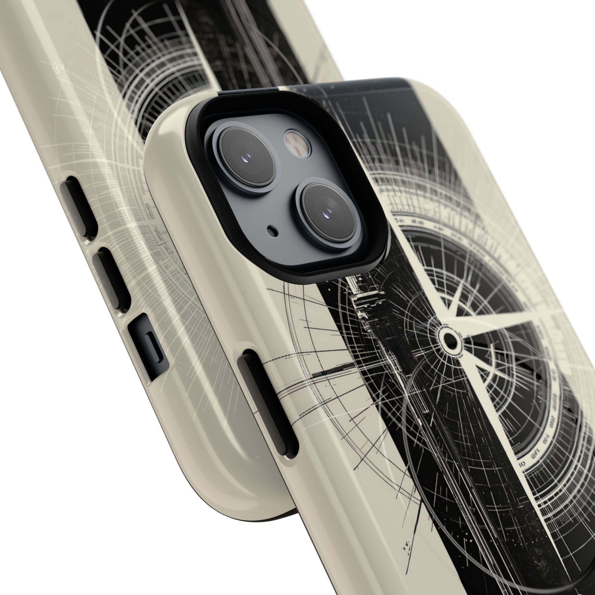 Beige Tough 2.0 Magsafe Phone Case for iPhone - Zenith Vector Spire