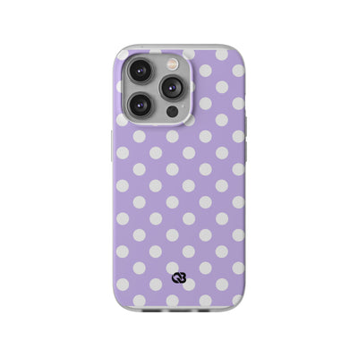 Lavender Polka Grid · Soft Phone Case for iPhone