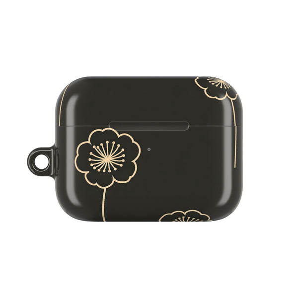Nocturne Bloom Contours · Hard Case for AirPods & AirPods Pro · Black