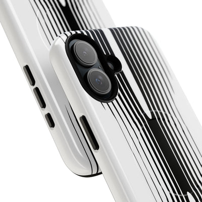 White Tough 2.0 Magsafe Phone Case for iPhone - Kinetic Mono Distortion