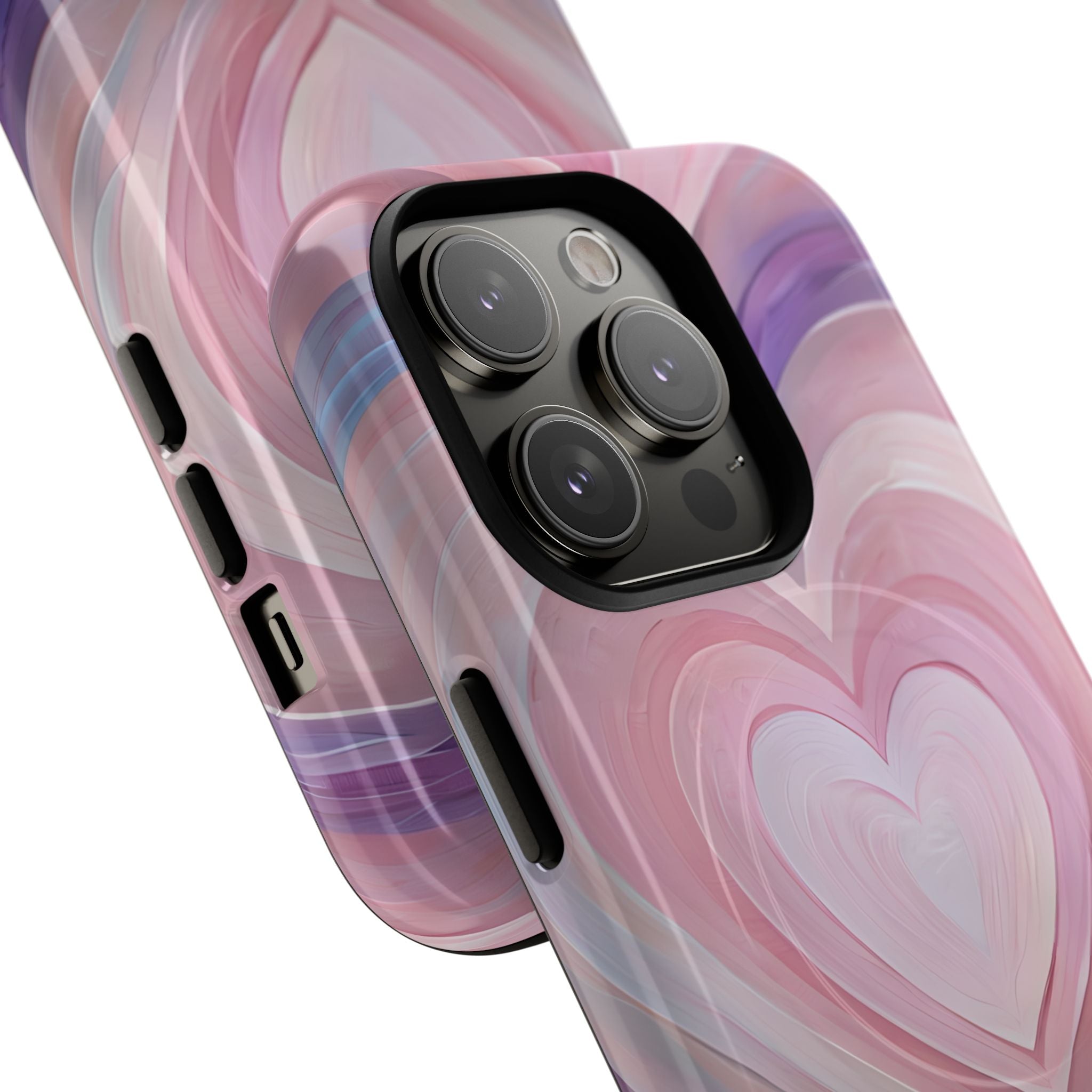 Lavender Pulse Hearts · Tough+ Magsafe