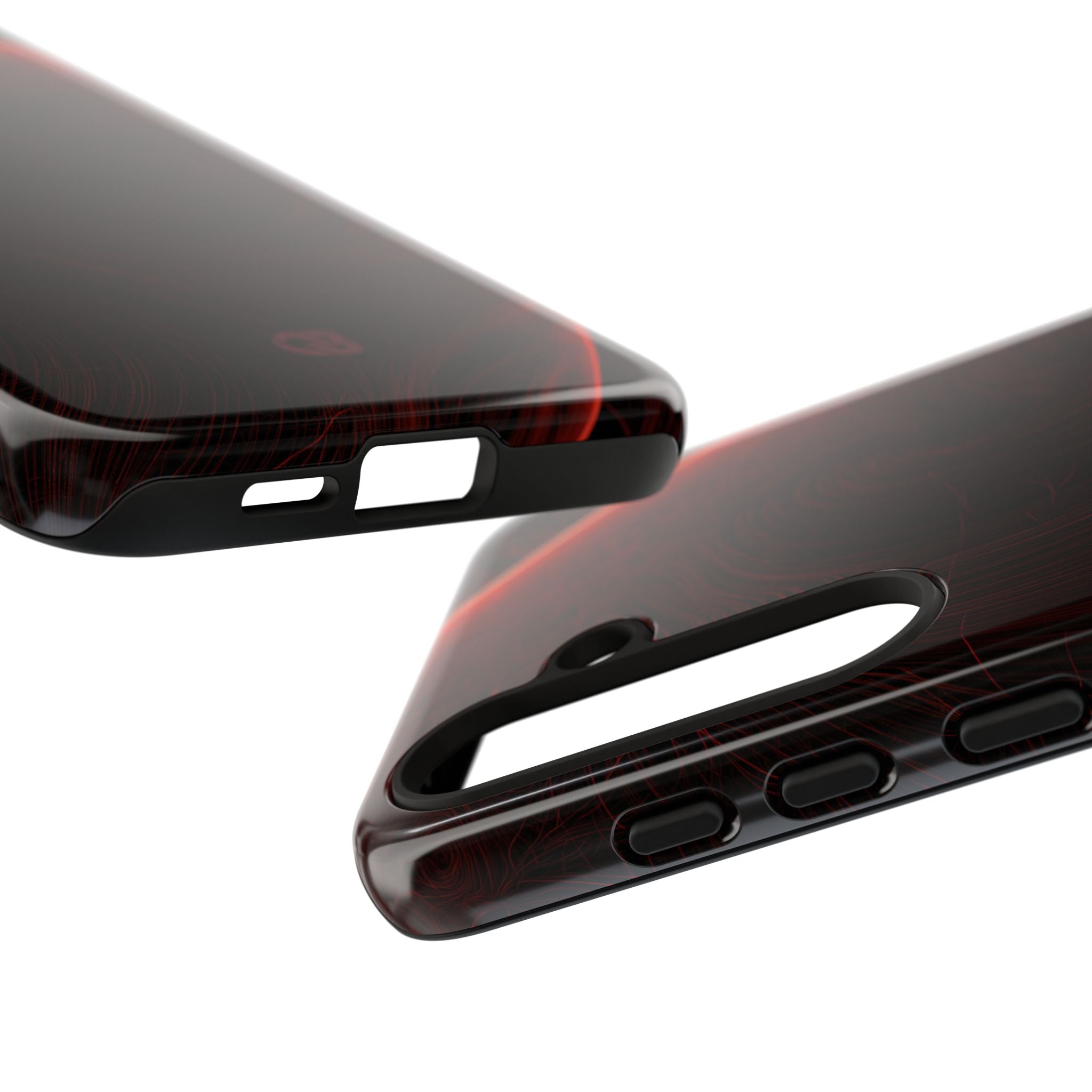 Red Tough Phone Case for Samsung - Crimson Flare Flux