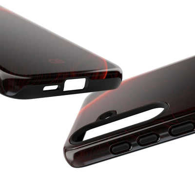 Red Tough Phone Case for Samsung - Crimson Flare Flux
