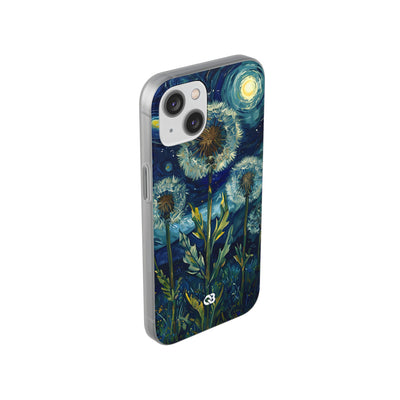 Starry Dandelion Swirl · Soft Phone Case for iPhone