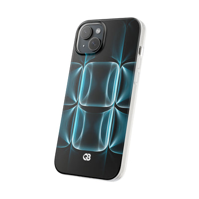 Translucent Cyber Grid · Lite Phone Case for iPhone ·  Teal