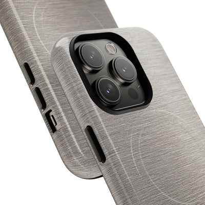 Brushed Silver Alloy · Tough 2.0 Magnetic Phone Case for iPhone · Silver