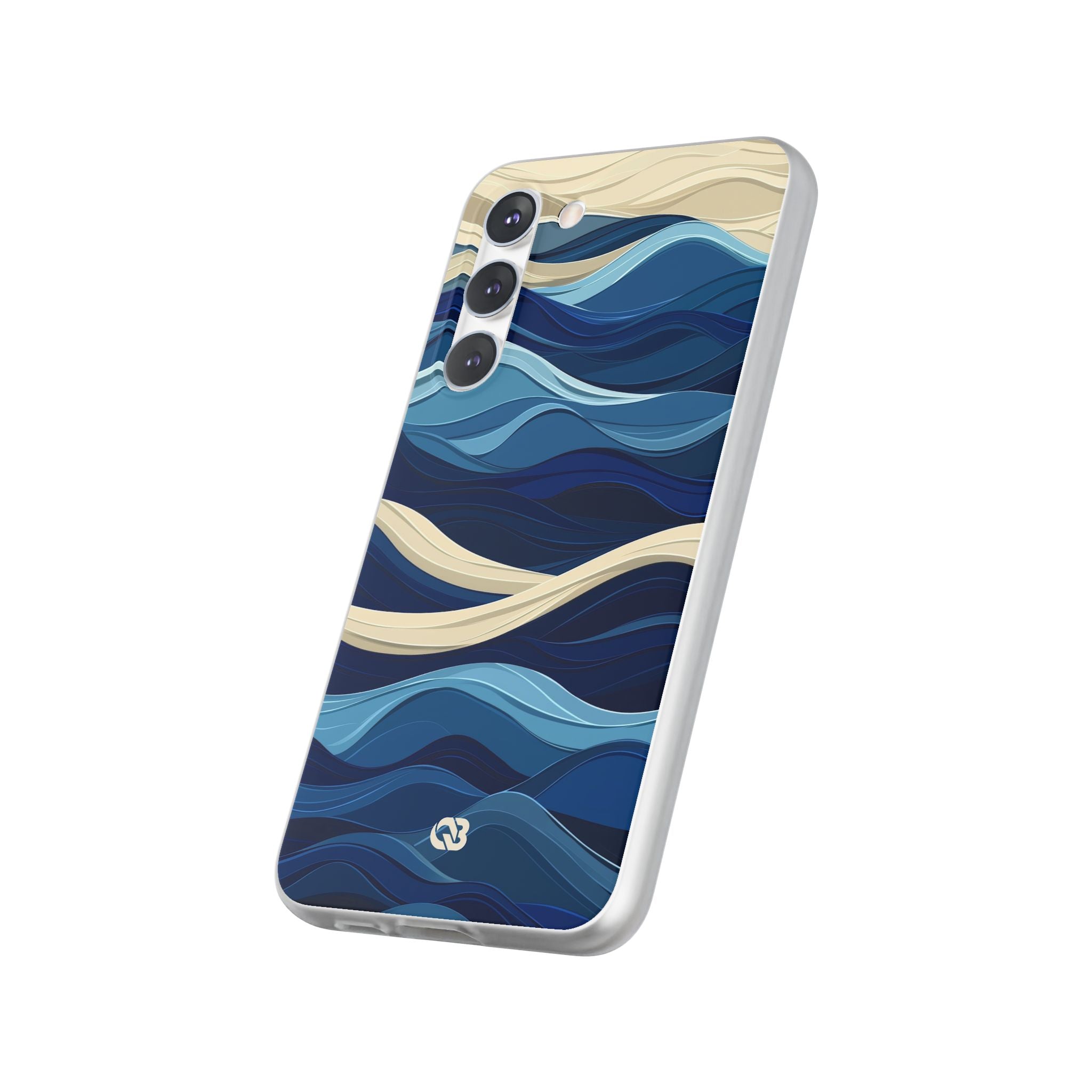 Cobalt Coast Layers · Soft Phone Case for Samsung