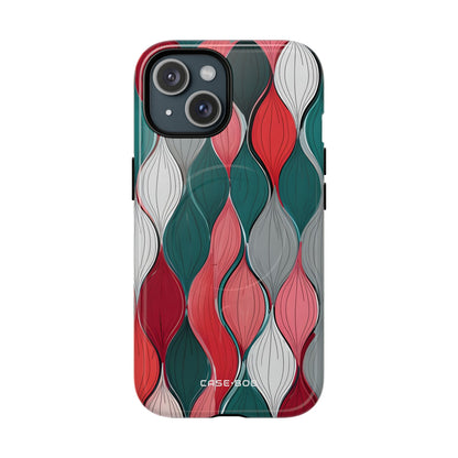 Leaf Cascade Teal iPhone 15 Case - Tough+