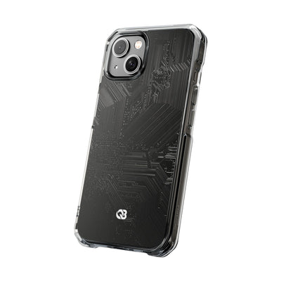 Obsidian Circuitry · Clear Impact Magnetic Phone Case for iPhone ·  Black