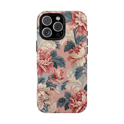 Blush Peony Jacquard · Tough 2.0 Magnetic Phone Case for iPhone · Pink