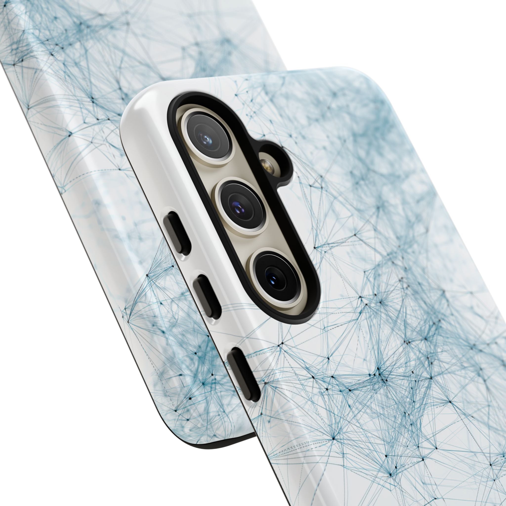 Blue Tough Phone Case for Samsung - Glacial Neural Web