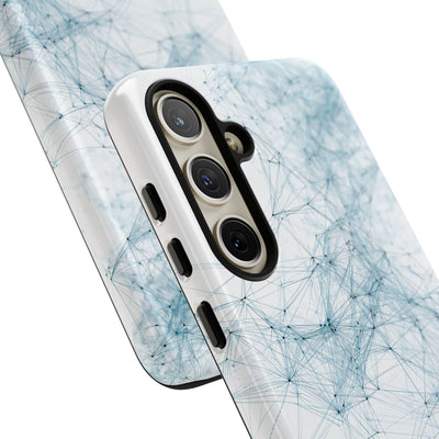 Blue Tough Phone Case for Samsung - Glacial Neural Web