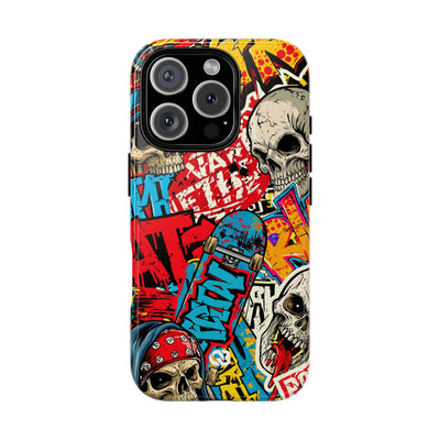 Skate Skull Riot · Tough Phone Case for iPhone · Red