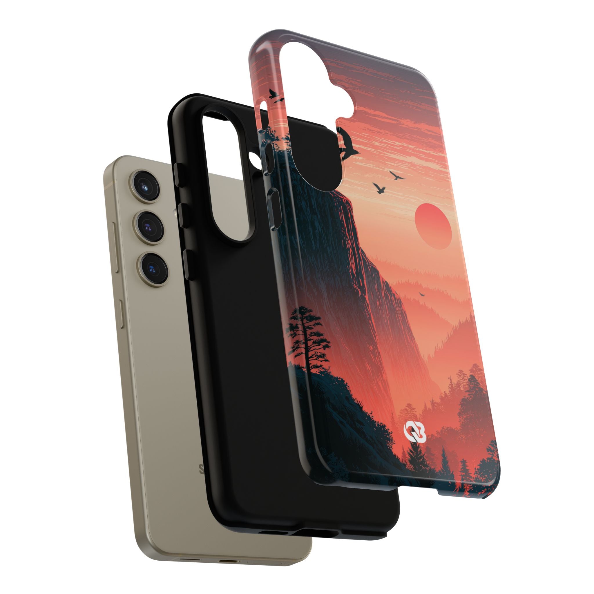 Orange Tough Phone Case for Samsung - Crimson Ridge Flight