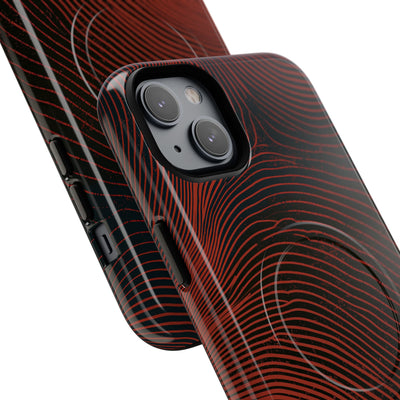 Red Tough 2.0 Magsafe Phone Case for iPhone - Terracotta Nerve Map