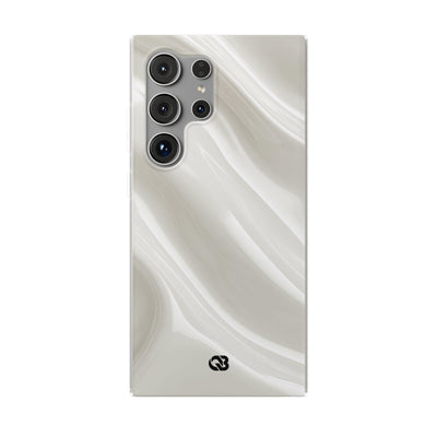 White Lite Phone Case for Samsung - Polished Ivory Wave