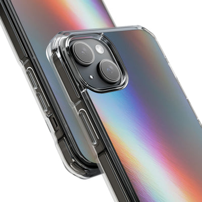 Prismatic Ray · Clear Impact Magnetic Phone Case for iPhone · Blue