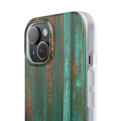 Teal Lite Phone Case for iPhone - Verdigris Copper Siding