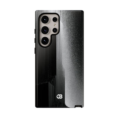 Black Tough Phone Case for Samsung - Brutalist Pixel Monolith