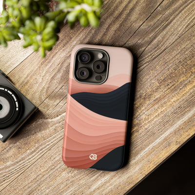 Pink Tough Phone Case for iPhone - Dune Shadow Layers