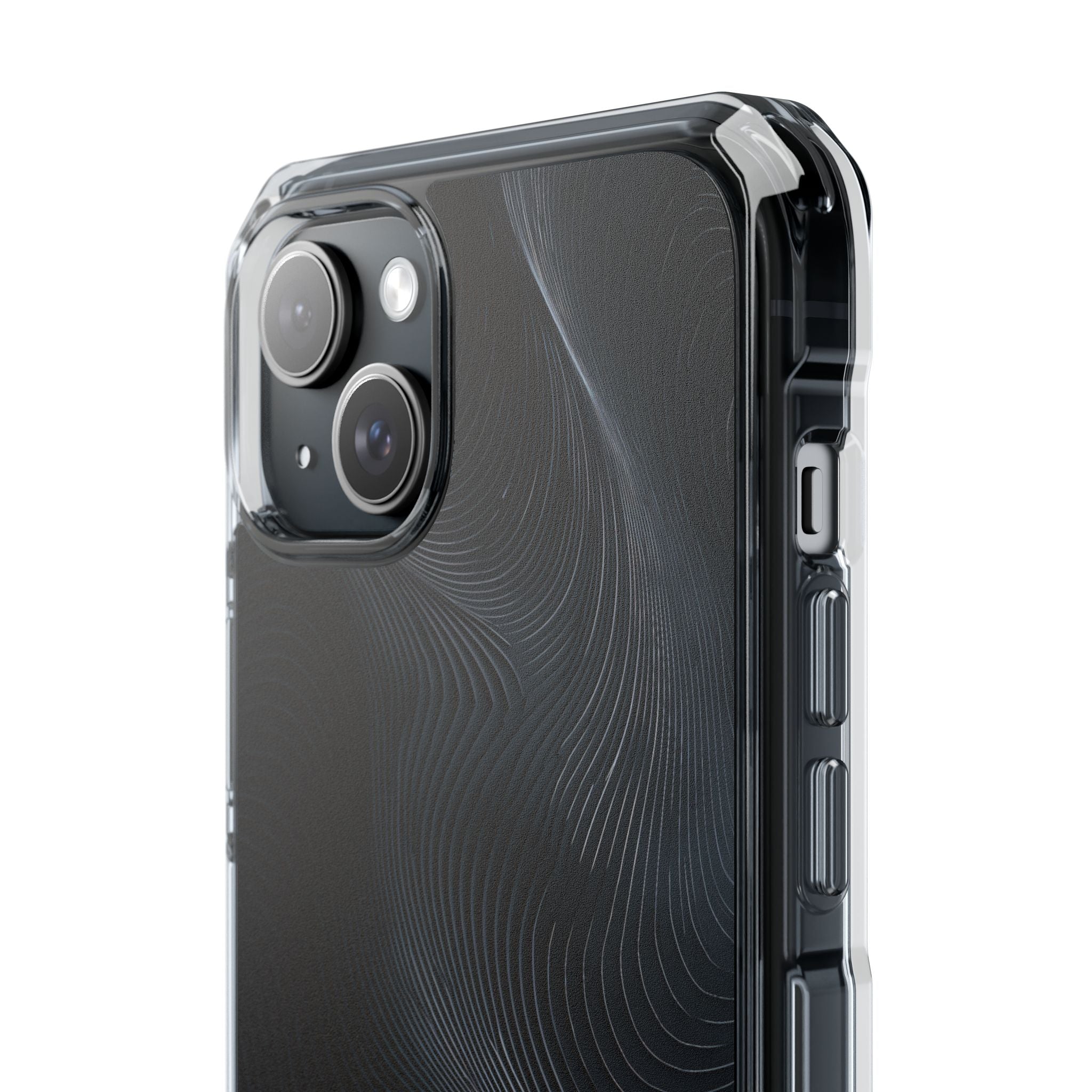 Black Impact MagSafe Phone Case for iPhone - Obsidian Ridge Flux