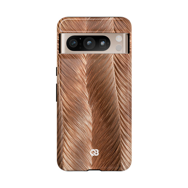 Rose Gold Weave · Tough Phone Case for Pixel ·  Brown