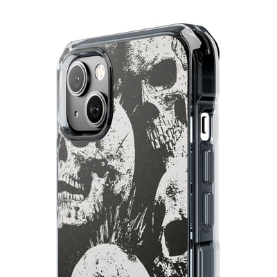 Punk Skull Riot · Clear Impact Magnetic Phone Case for iPhone · Black