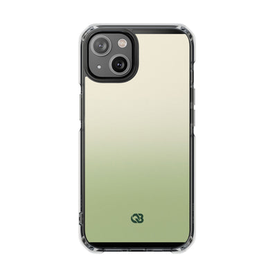 Muted Sage Ombre · Clear Impact Magnetic Phone Case for iPhone · Green