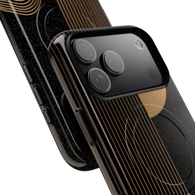 Gold Tough 2.0 Magsafe Phone Case for iPhone - Gilded Obsidian Dunes