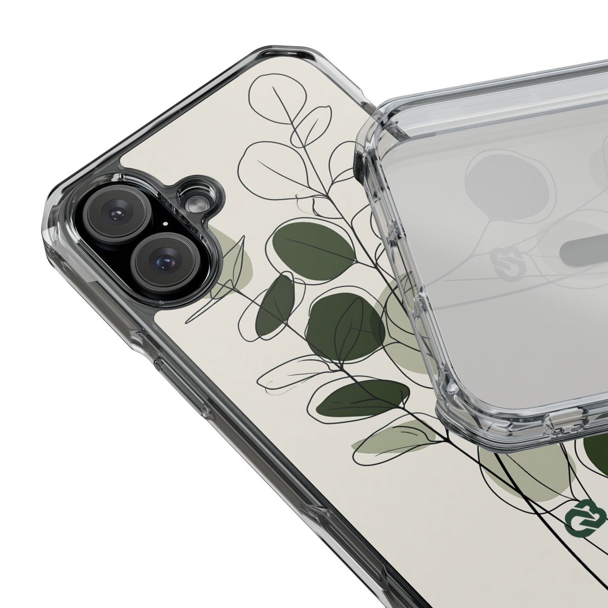 Eucalyptus Foliage Study · Clear Impact Magnetic Phone Case for iPhone ·  Green