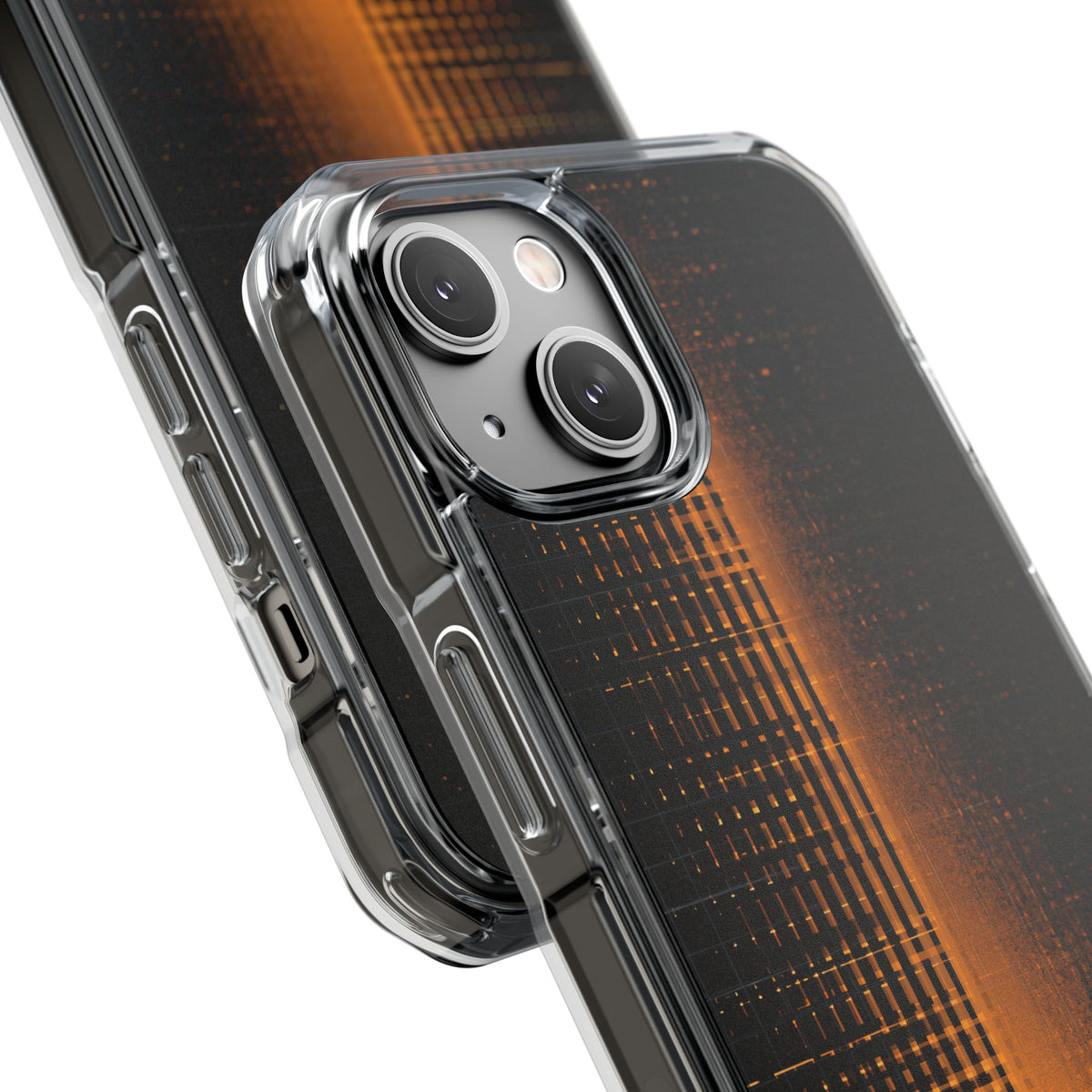Amber Frequency · Clear Impact Magnetic Phone Case for iPhone · Orange