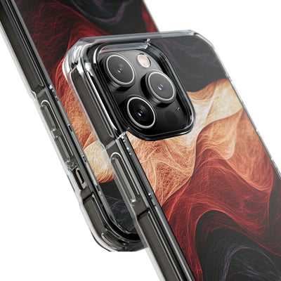 Ember Wave Dispersion · Clear Impact Magnetic Phone Case for iPhone · Red