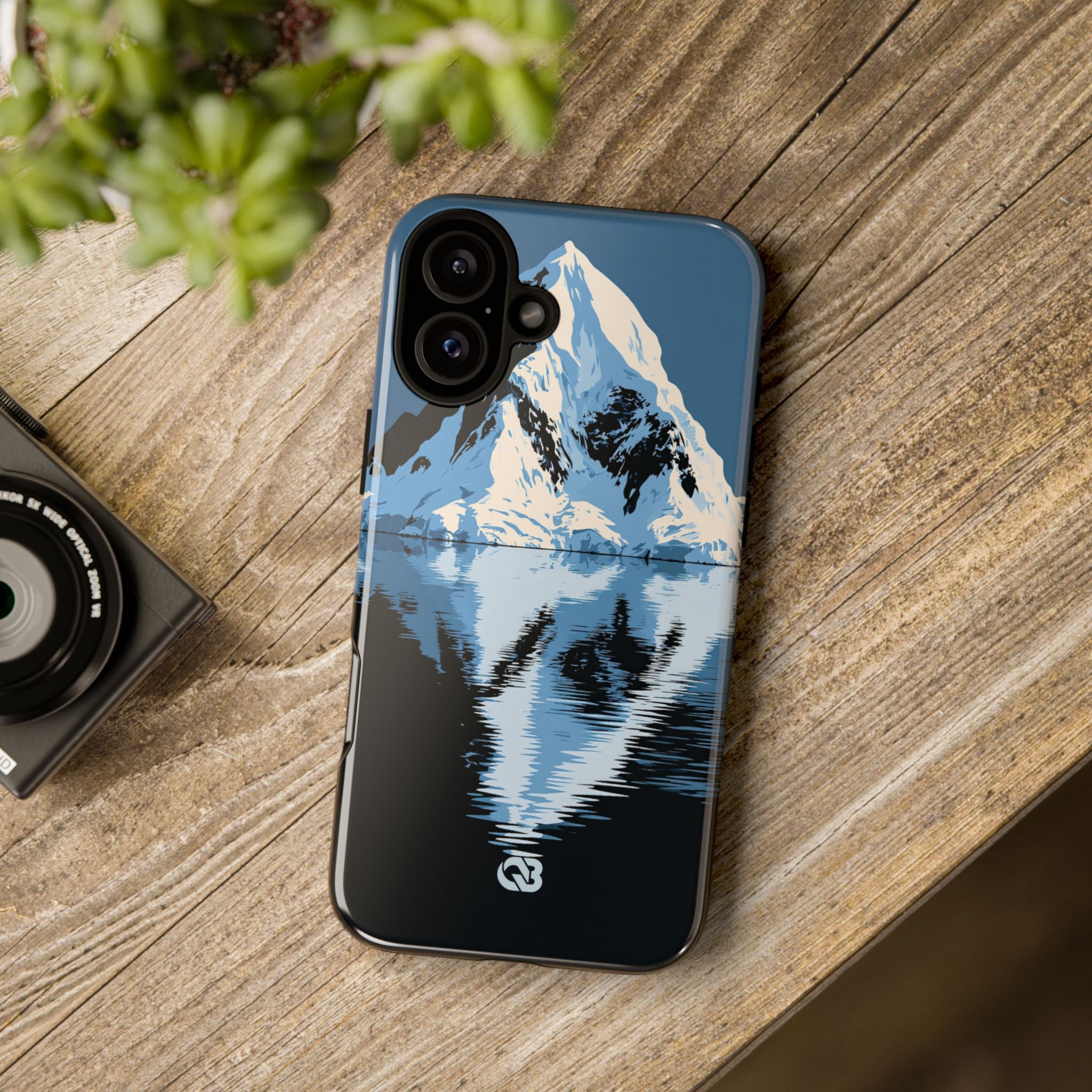Blue Tough Phone Case for iPhone - Arctic Summit Mirror